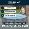 Bestway Steel Pro MAX 10' x 30" Above Ground Pool, Round Metal Frame Outdoor Swimming Pool Set with Filter Pump, Stacked Stone Print Bestway Steel Pro MAX 10' x 30" Above Ground Pool, Round Metal Frame Outdoor Swimming Pool Set with Filter Pump, Stacked Stone Print