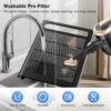 KNKA Air Purifier for Home Bedroom Large Room Up to 1,695 Ft² in 1 Hr, HEPA Sleep Mode Air Cleaner with Washable Pre-Filter, AHAM VERIFIDE, AQI Display, Pet Mode for Pets, Dust, Pollen, APH4000, Black