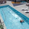 (2025 Upgrade) VINGLI Pool Vacuum Cleaner, Suction Side Wall-Climbing Sweeper for Ground&Inground Pools, Automatic Pool Vacuum with 39.6ft Tangle-Free Hose (Rich Orange&Gray)
