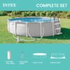 INTEX Prism Frame 15 ft x 42 in Above Ground Pool Set, Round Swimming Pool with Steel Frame, 1000 GPH Cartridge Filter Pump, Ladder, Cover, & Ground Cloth INTEX Prism Frame 15 ft x 42 in Above Ground Pool Set, Round Swimming Pool with Steel Frame, 1000 GPH Cartridge Filter Pump, Ladder, Cover, & Ground Cloth