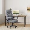STAPLES Mcallum Bonded Leather Managers Chair Gray STAPLES Mcallum Bonded Leather Managers Chair Gray