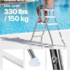 VEVOR Above Ground Pool Ladder, Stainless Steel A-Frame Swimming Pool Stairs for 49.2 in High Wall, 300 lbs Capacity Heavy Duty Entry/Exit Steps with Secure Non-Slip 3 Steps and Platform, Silver VEVOR Above Ground Pool Ladder, Stainless Steel A-Frame Swimming Pool Stairs for 49.2 in High Wall, 300 lbs Capacity Heavy Duty Entry/Exit Steps with Secure Non-Slip 3 Steps and Platform, Silver