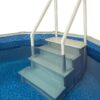 Aqua Select Anti-Slip in-Pool Steps | Pearl White/Pearl White Steps | for Above Ground Swimming Pools | Can Mount to Decks 48" to 54" H | Safety Stairs Capacity Up to 350 lbs