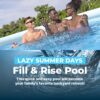 Bestway Fast Set 13' x 33" Round Inflatable Above Ground Swimming Pool Set, Outdoor Family Pool with Filter Pump, Rattan Print