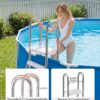 VEVOR Above Ground Pool Ladder, Stainless Steel A-Frame Swimming Pool Stairs for 49.2 in High Wall, 300 lbs Capacity Heavy Duty Entry/Exit Steps with Secure Non-Slip 3 Steps and Platform, Silver VEVOR Above Ground Pool Ladder, Stainless Steel A-Frame Swimming Pool Stairs for 49.2 in High Wall, 300 lbs Capacity Heavy Duty Entry/Exit Steps with Secure Non-Slip 3 Steps and Platform, Silver