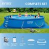 Intex Easy Set 18 Foot by 48 Inch Round Inflatable Above Ground Swimming Pool with Filter Pump, Ladder, Pool Cover, and 6 Pack Filter Cartridges, Blue