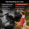 ThermoMaven Smart Bluetooth Wireless Meat Thermometer, 10X Enhanced Sub-1G Signal and Stability, Standalone Display Base, Certified Accuracy ±0.5°F, WiFi Unlimited Range for BBQ, Oven, Smoker, Grill