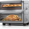 Ninja Double Oven Pro Smart XL Countertop Oven & Air Fryer with Thermometer | 30.2 Qt | 12-in-1 with Smart Finish & DualZone Tech to Cook 2 Meals at Once | Fits up to 4.5lb Chicken | Silver | DCT871