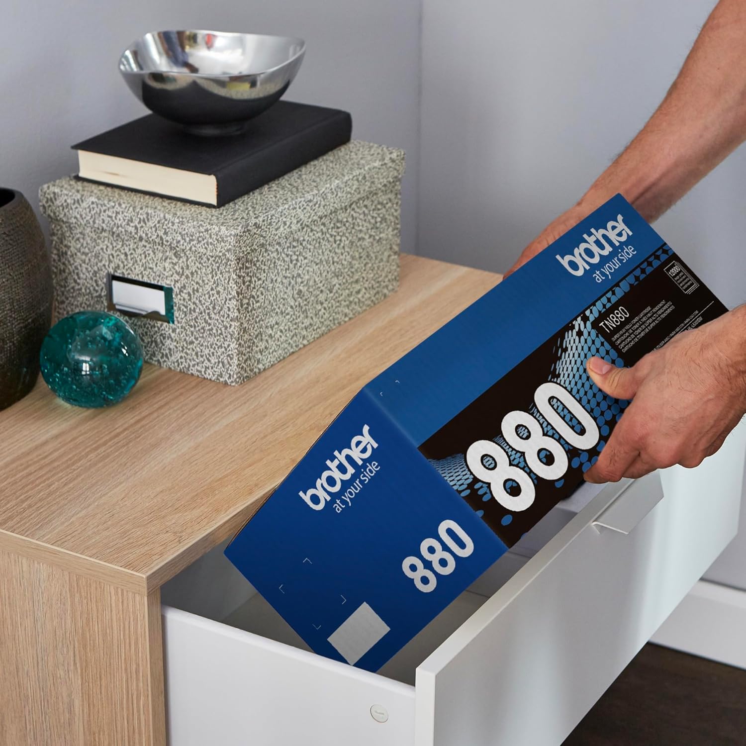 81kkf8OJr4L._AC_SL1500_.jpg Brother Genuine Super High Yield Toner Cartridge, TN880, Replacement Black Toner, Page Yield Up To 12,000 Pages, Amazon Dash Replenishment Cartridge
