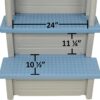 Aqua Select Anti-Slip in-Pool Steps | Cloud Gray/Tranquil Blue Steps | for Above Ground Swimming Pools | Can Mount to Decks 48" to 54" H | Safety Stairs Capacity Up to 350 lbs