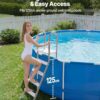 VEVOR Above Ground Pool Ladder, Stainless Steel A-Frame Swimming Pool Stairs for 49.2 in High Wall, 300 lbs Capacity Heavy Duty Entry/Exit Steps with Secure Non-Slip 3 Steps and Platform, Silver VEVOR Above Ground Pool Ladder, Stainless Steel A-Frame Swimming Pool Stairs for 49.2 in High Wall, 300 lbs Capacity Heavy Duty Entry/Exit Steps with Secure Non-Slip 3 Steps and Platform, Silver