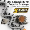 Camco RhinoFLEX 20 Ft RV Sewer Hose Kit with Flexible Sidewinder Support – Includes 4-in-1 Adapter, Clear Elbow and Caps – Fits 3” Slip and 3”, 3½”, 4” Threaded Connections