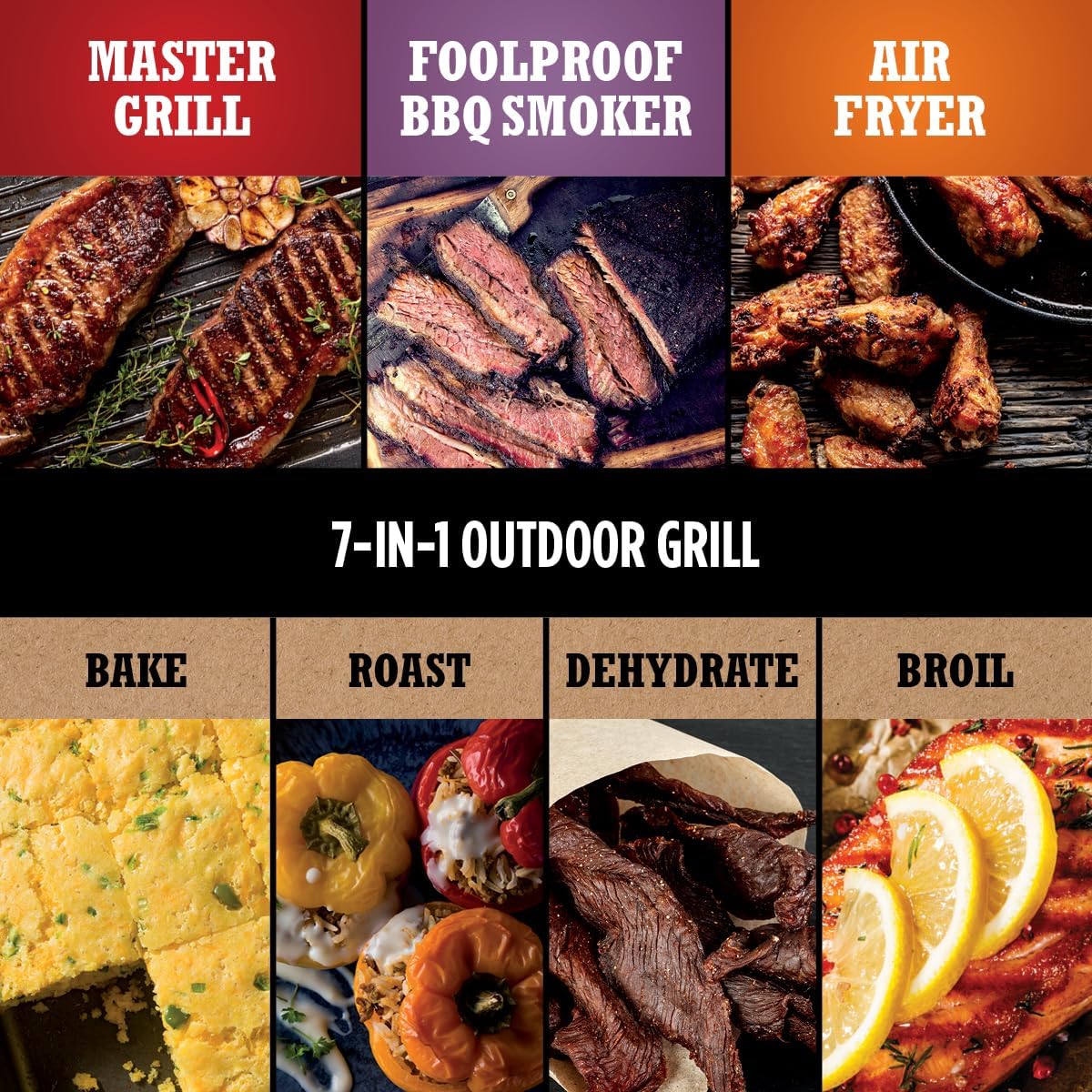 Ninja OG751 Woodfire Pro Outdoor Grill Built-In Thermometer,7-in-1 Master Grill,BBQ Smoker,& Outdoor Air Fryer Plus Bake,Roast,Dehydrate & Broil,Woodfire Technology,Weather-Resistant,Grey XL Ninja OG751 Woodfire Pro Outdoor Grill Built-In Thermometer,7-in-1 Master Grill,BBQ Smoker,& Outdoor Air Fryer Plus Bake,Roast,Dehydrate & Broil,Woodfire Technology,Weather-Resistant,Grey XL - Image 5