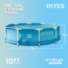 INTEX 28207EH Beachside Metal Frame Above Ground Swimming Pool Set: 10ft x 30in – Includes 330 GPH Cartridge Filter Pump – Puncture-Resistant Material – Rust Resistant – 1185 Gallon Capacity