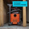 BLACK+DECKER Shop Vacuum Wet and Dry, 4 Gallon 3-in-1 Portable Shop Vac with Accessories, Workshop, Garage, Home and Car Vacuum Cleaner, 3 HP(BDXV18301P-4A)