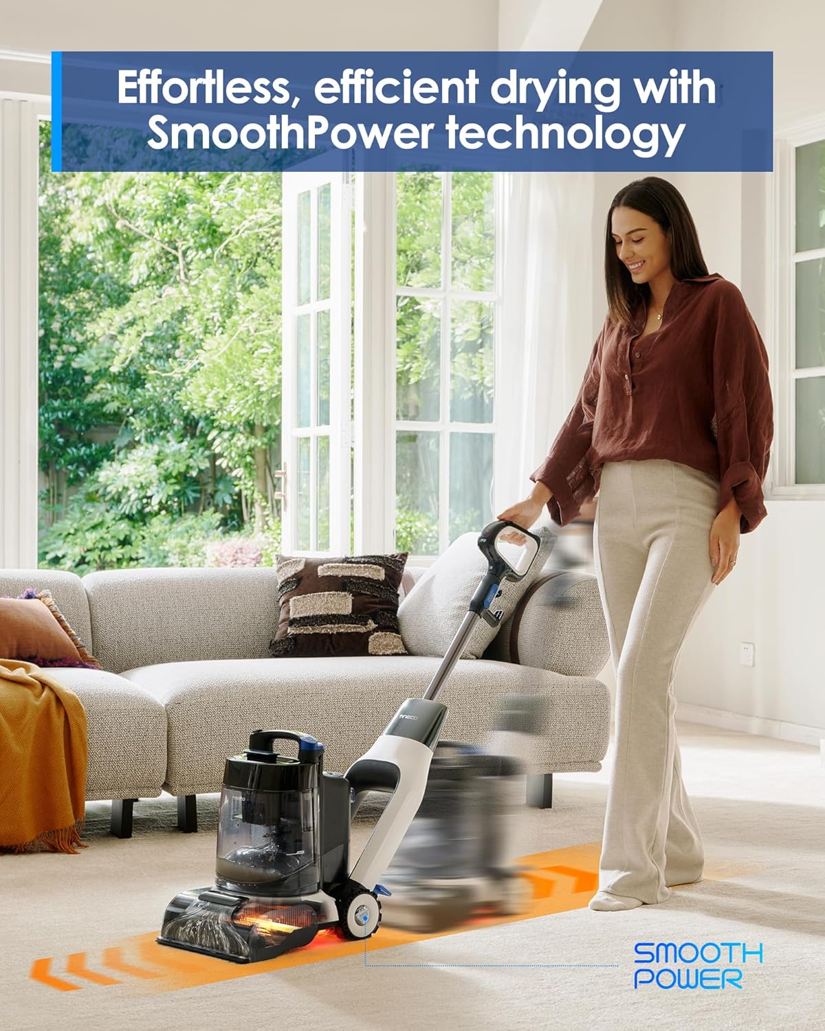 Tineco CARPET ONE Cruiser Smart Carpet Cleaner, Self-Cleaning and FlashDry, Deep Cleaning for Pet, Carpet and Upholstery, 167℉ PowerDry, 130W Powerful suction SmoothPower Tineco CARPET ONE Cruiser Smart Carpet Cleaner, Self-Cleaning and FlashDry, Deep Cleaning for Pet, Carpet and Upholstery, 167℉ PowerDry, 130W Powerful suction SmoothPower - Image 6
