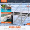 VEVOR Dock Stairs 4 Steps, 500lbs Load Pool Steps, Adjustable Height Aluminum Dock Ladders, Pontoon Boat Ladder with Handrails & Widen Nonslip Pedals for Lake/Pool/Marine Boarding/RV/House VEVOR Dock Stairs 4 Steps, 500lbs Load Pool Steps, Adjustable Height Aluminum Dock Ladders, Pontoon Boat Ladder with Handrails & Widen Nonslip Pedals for Lake/Pool/Marine Boarding/RV/House