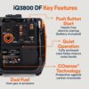 Generac 3,800-Watt Dual-Fuel Portable Inverter Generator - Gas and Propane Compatible - Quiet Operation - Clean, Stable Power - Great for Home Backup, Camping, and RV Use