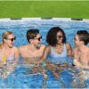 Bestway Steel Pro MAX 16' x 48" Above Ground Pool, Round Metal Frame Outdoor Swimming Pool Set with Filter Pump, Ladder, and Cover, Gray