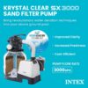 Intex 3000 GPH Sand Filter Pump with Built-In Timer and Krystal Clear Saltwater System Maintenance Set for Above Ground Outdoor Swimming Pools