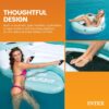 Intex Laguna Splash Island Outdoor Floating Water Raft with 2 Detachable Solo Lounge Tubes, Connectors, Built-in Cupholders, and Grab Handles, Blue