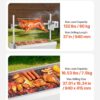 VEVOR Rotisserie Grill, 37in BBQ Outdoor Pig & Lamb Spit Roaster, Charcoal Spit Roaster with 132 LBS Capacity, Wheels, 7-Level Height, Stainless Steel Electric Rotisserie Grill Kit for Camping Outdoor