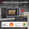 TOSHIBA Optichef Pro Air Fryer Combo Countertop Microwave Oven with Origin Inverter, ChefDefrost, 1.0 Cu.ft., 1000W, Black Stainless Steel, ML2-EC10SAITC(BS)