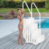 VINGLI Pool Ladder Heavy-Duty Safety Step for Above Ground Pools Stair Entry System with Handrails, Beige (Full Beige, 4 Steps)