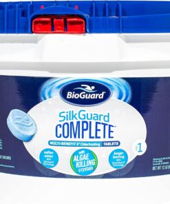 BioGuard SilkGuard Complete 3” Chlorinating Tablets, 12 lb, Chlorine Tablets for Sanitizing Swimming Pools