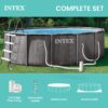 INTEX 26743EP Prism Frame Above Ground Swimming Pool Set: 18ft x 48in – Includes 1500 GPH Cartridge Filter Pump – Removable Ladder – Pool Cover – Ground Cloth