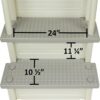 Aqua Select Everest in Pool Step and Outside Flip Up Entry System | Pearl White w/Cloud Gray Treads | Above Ground Swimming Pools | Wide Steps Add Stability | Safety Stairs Capacity Up to 350 lbs