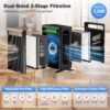 KNKA Air Purifier for Home Bedroom Large Room Up to 1,695 Ft² in 1 Hr, HEPA Sleep Mode Air Cleaner with Washable Pre-Filter, AHAM VERIFIDE, AQI Display, Pet Mode for Pets, Dust, Pollen, APH4000, Black
