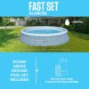 Bestway Fast Set 13' x 33" Round Inflatable Above Ground Swimming Pool Set, Outdoor Family Pool with Filter Pump, Rattan Print