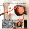 VEVOR Retractable Air Hose Reel, 3/8 Inch x 80 FT Hybrid Air Hose Max 300PSI, Enclosed Air-Compressor Hoses Reel Auto Rewind with 6.6 ft Lead in, 180° Swivel Ceiling/Wall Mount for Workshops
