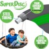 SuperDisc Swing Set with SuperDisc Swing. 5 User Capacity, Easy Assembly, Metal Frame Backyard Playground Set for Kids. with Padded Frame Legs for Safety. 148" L x 93" W x 74" H, by XDP Recreation
