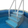 Aqua Select Anti-Slip in-Pool Steps | Cloud Gray/Tranquil Blue Steps | for Above Ground Swimming Pools | Can Mount to Decks 48" to 54" H | Safety Stairs Capacity Up to 350 lbs