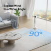 DREO Tower Fans for Home, 32" Standing Floor Fan, 26 Ft/S Bladeless Fan with Remote, 90° Oscillating, 3 Modes, 3 Speeds, LED Display, 8H Timer, Quiet Room Fan