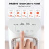 KFFKFF Bladeless Desk Fan, 17-Inch Quiet Table Fan with 5 Adjustable Speeds, 0-9 Hour Timer, 60° Oscillation, Touch Controls, Easy Cleaning, Portable for Home or Office Use