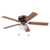 Better Homes & Gardens Wyndham 52'' Bronze Traditional LED Flush Mount Dining Room Ceiling Fan