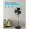 BLACK+DECKER 18-In. 3-Speed Oscillating Stand Fan with Remote, BFSR18 (Black)