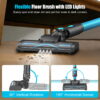 CareVac Cordless Stick Vacuum Cleaner Lightweight for Carpet Hard Floor Pet Hair Led Display V11 (Blue)
