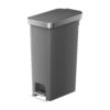 Better Homes & Gardens Slim Kitchen Trash Can, 10.5 Gallon Plastic Step Garbage Bin with Soft Close Lid, Gray
