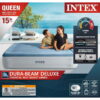 Intex 15" Queen Essential Rest Dura-Beam Deluxe Airbed Mattress with Built in Pump