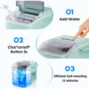 EDX Countertop Ice Maker, Self-Cleaning Portable Ice Maker Machine with Handle and Ice Scoop, Bullet Ice Cubes, 9Pcs/6Min 26.5Lbs/24H for Home/Kitchen/Bar/Party, Green