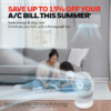 Honeywell QuietSet 9" Oscillating Table Fan, 5 Speeds, White, Small Room Fan with Quiet Operation