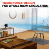 Honeywell 10" Black Turbo Force Power Oscillating Table Fan, 35ft Air Circulation Power, 3 Speed, 45° Pivot, HPF860BWM Honeywell 10" Black Turbo Force Power Oscillating Table Fan, 35ft Air Circulation Power, 3 Speed, 45° Pivot, HPF860BWM