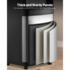 KFFKFF Top Loading Water Cooler Dispenser, Hot and Cold Water Dispenser for 3 or 5 Gallon Bottles, Durable Stainless Steel Design with Child Safety Lock, Suitable for Homes, Kitchens, Offices, Black
