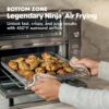 Ninja Double Oven Pro Smart XL Countertop Oven & Air Fryer with Thermometer | 30.2 Qt | 12-in-1 with Smart Finish & DualZone Tech to Cook 2 Meals at Once | Fits up to 4.5lb Chicken | Silver | DCT871