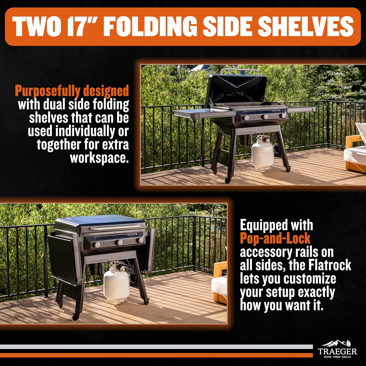 Traeger Grills Flatrock, 33 Inch Flat Top Griddle, Outdoor Gas Grill with 3-Zone TruZone Cooking, Even Heat, Fuel Sensor, and EZ-Clean Grease Management, Premium Propane Griddle for Outdoor Cooking Traeger Grills Flatrock, 33 Inch Flat Top Griddle, Outdoor Gas Grill with 3-Zone TruZone Cooking, Even Heat, Fuel Sensor, and EZ-Clean Grease Management, Premium Propane Griddle for Outdoor Cooking - Image 5