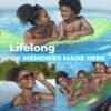 Bestway Fast Set 13' x 33" Round Inflatable Above Ground Swimming Pool Set, Outdoor Family Pool with Filter Pump, Rattan Print